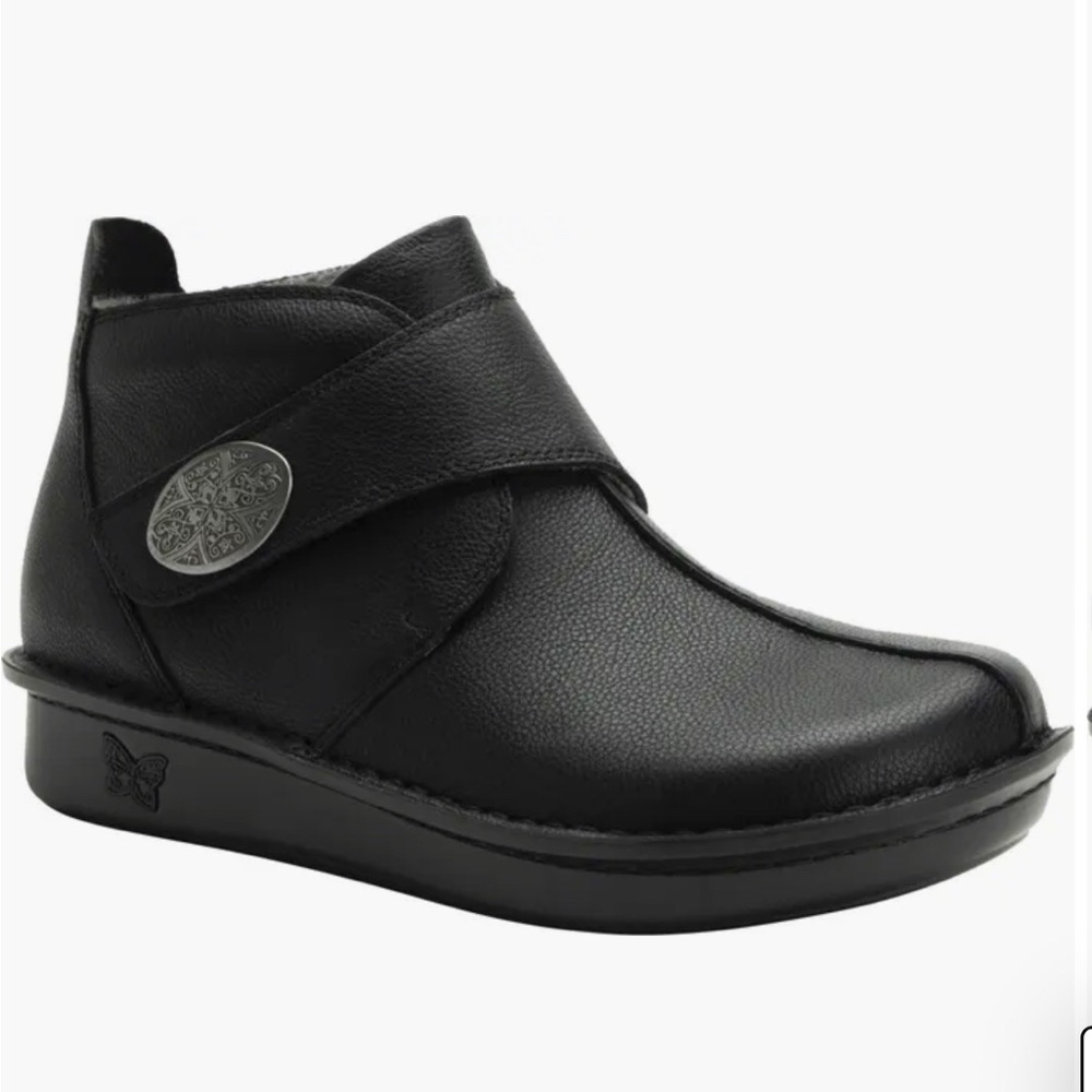 Alegria by PG Lite Caiti Black Leather Bootie size 37 EU 7-7.5 US